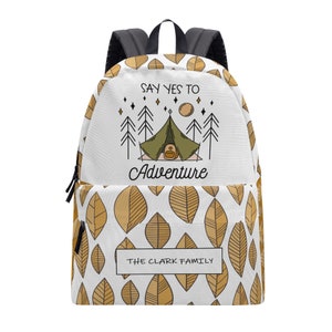 Personalized Hiking Backpack: Adventure Design, Custom Family Gift
