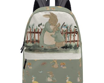 Charmante kinderrugzak met schattig Peter Rabbit-ontwerp en gepersonaliseerde aanpassingen