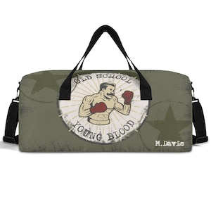 Custom vintage boxing gym / club design duffel bag