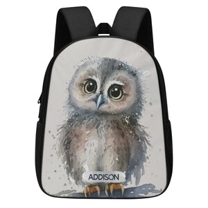 Sac à dos personnalisé pour enfants hibou, sac à dos scolaire, sac de voyage, sac à dos personnalisé pour enfants, conception mignonne de hibou