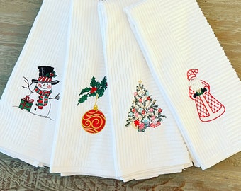 Torchon de Noël | Décor de Noël | Serviette monogrammée