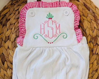 Monogramed Vintage Styled Sunsuit | Infant | Toddler | Baby Gift|