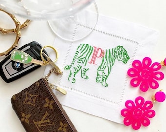 Gemonogrammeerde Tiger Cocktail Servetten