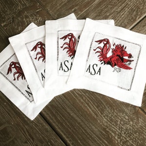 Monogrammed Collegiate Cocktail Napkin | South Carolina