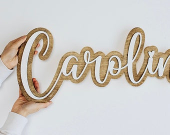 Signo de boda de madera personalizado, decoración rústica del arco de la boda, decoración personalizada de la guardería Boho, regalo de baby shower, letras de madera, signo de nombre de niña,