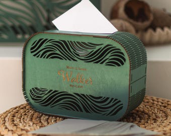 Custom Engraved Plywood Wedding Card Box, Rustic Reception Decor, Personalized Keepsake