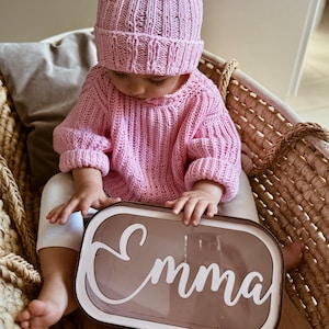 Alcancía personalizada para niños, caja de regalo para baby shower, alcancía de madera, regalos únicos para niños pequeños, decoración moderna para habitación de niños, segundo cumpleaños