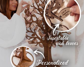Personalized Rustic Wedding Decor - Alternative Guest Book Tree