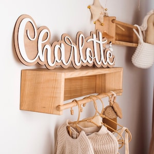 Personalized Wooden Baby Name Sign, Handmade Home Wall Decor, Custom Boho Nursery Decor, Baby Shower Gift, Wooden Letters, Girl Name Sign