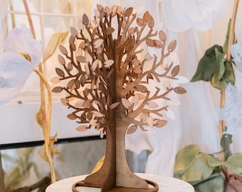 Personalized Wooden Tree Guest Book – Rustic Wedding Keepsake, Home Décor
