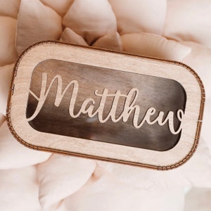 Alcancía rústica personalizada para niños, regalo de cumpleaños, caja de regalo para baby shower, alcancía de madera para niños pequeños, decoración para habitación infantil, cumpleaños personalizado.