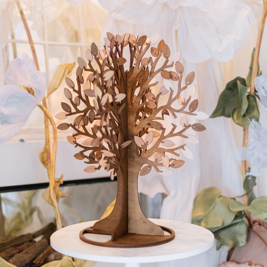 Personalized Wooden Tree Guest Book Alternative - a Stunning Keepsake ...