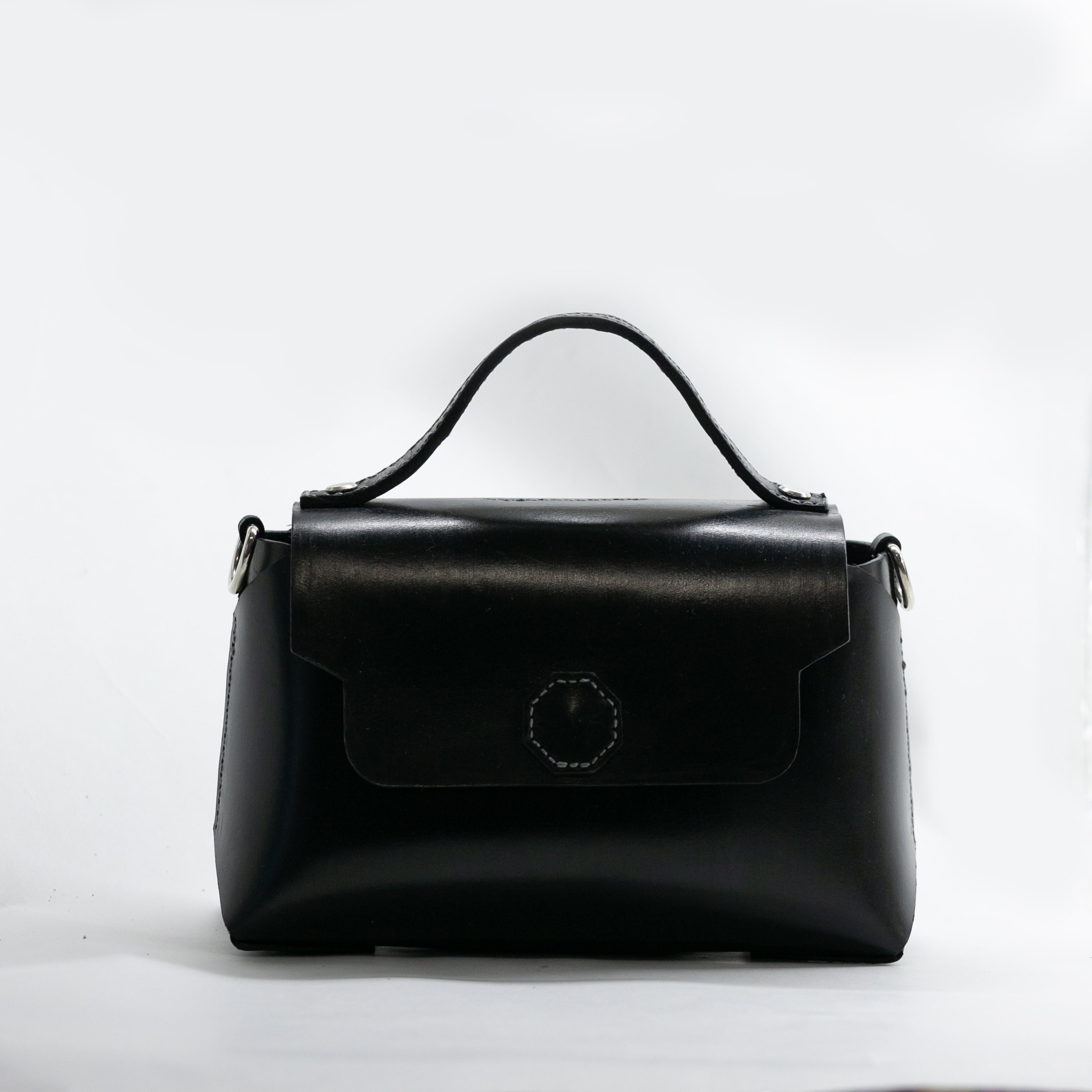 Minimalist Black Leather Bag Small Crossbody Purse made with Etsy