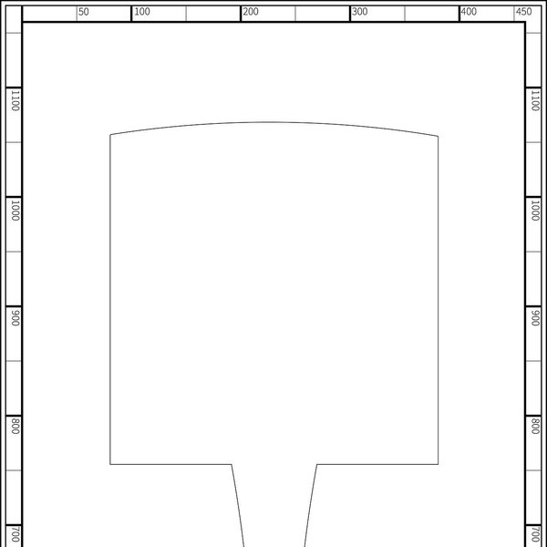 Downloadable Pizza Peel / Paddle Outlines - Pack of 5 drawings