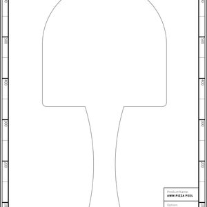 Downloadable Pizza Peel / Paddle Outlines Pack of 10 drawings image 9