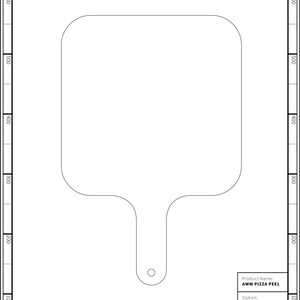 Downloadable Pizza Peel / Paddle Outlines Pack of 10 drawings image 4