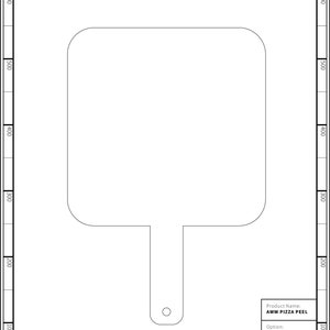 Downloadable Pizza Peel / Paddle Outlines Pack of 10 drawings image 3