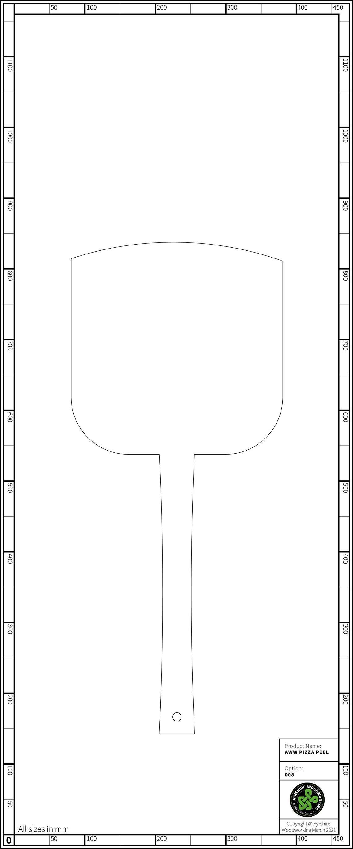 Downloadable Pizza Peel / Paddle Outlines Pack of 10 Drawings Etsy