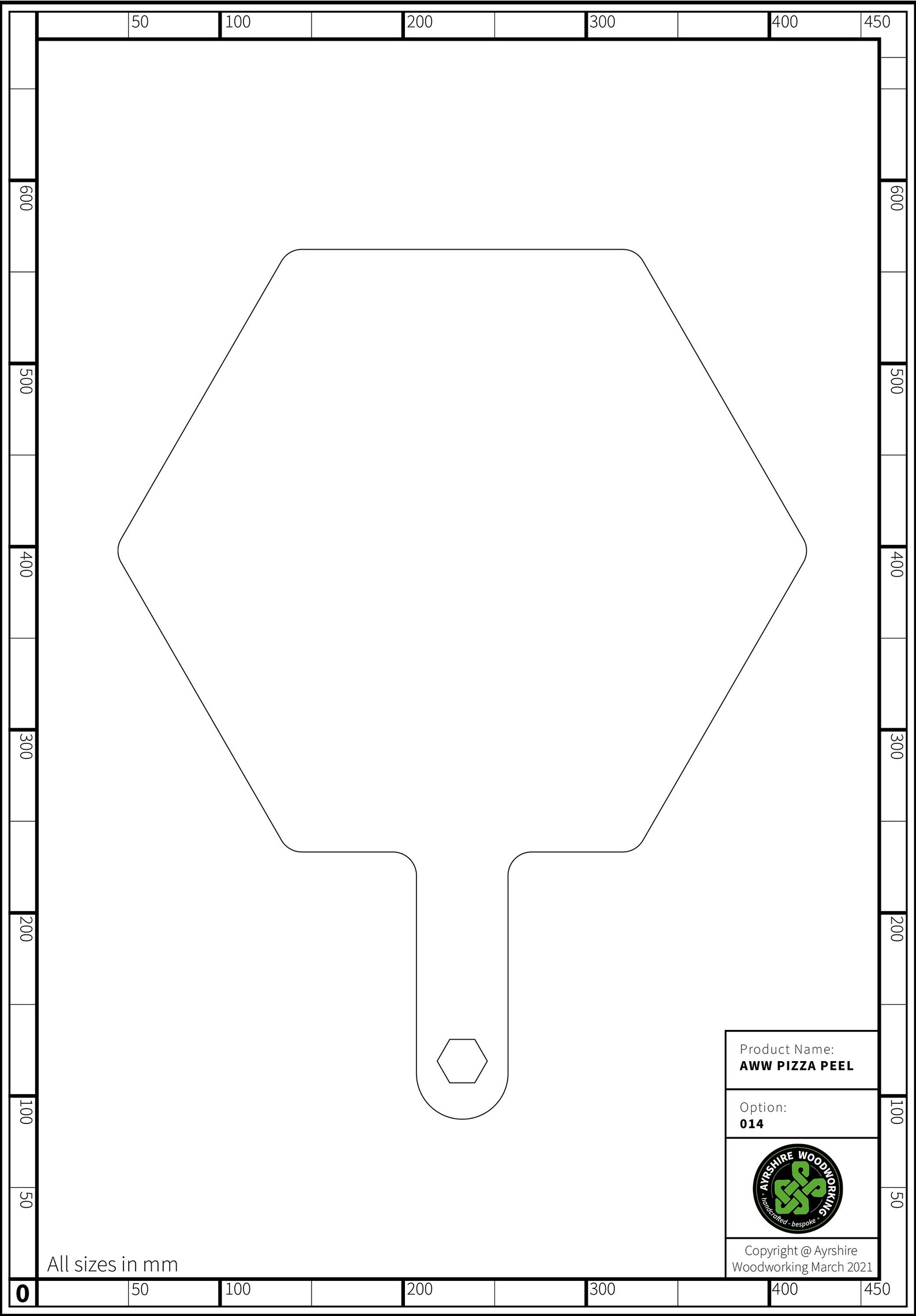 Downloadable Pizza Peel / Paddle Outlines Pack of 5 Drawings Etsy