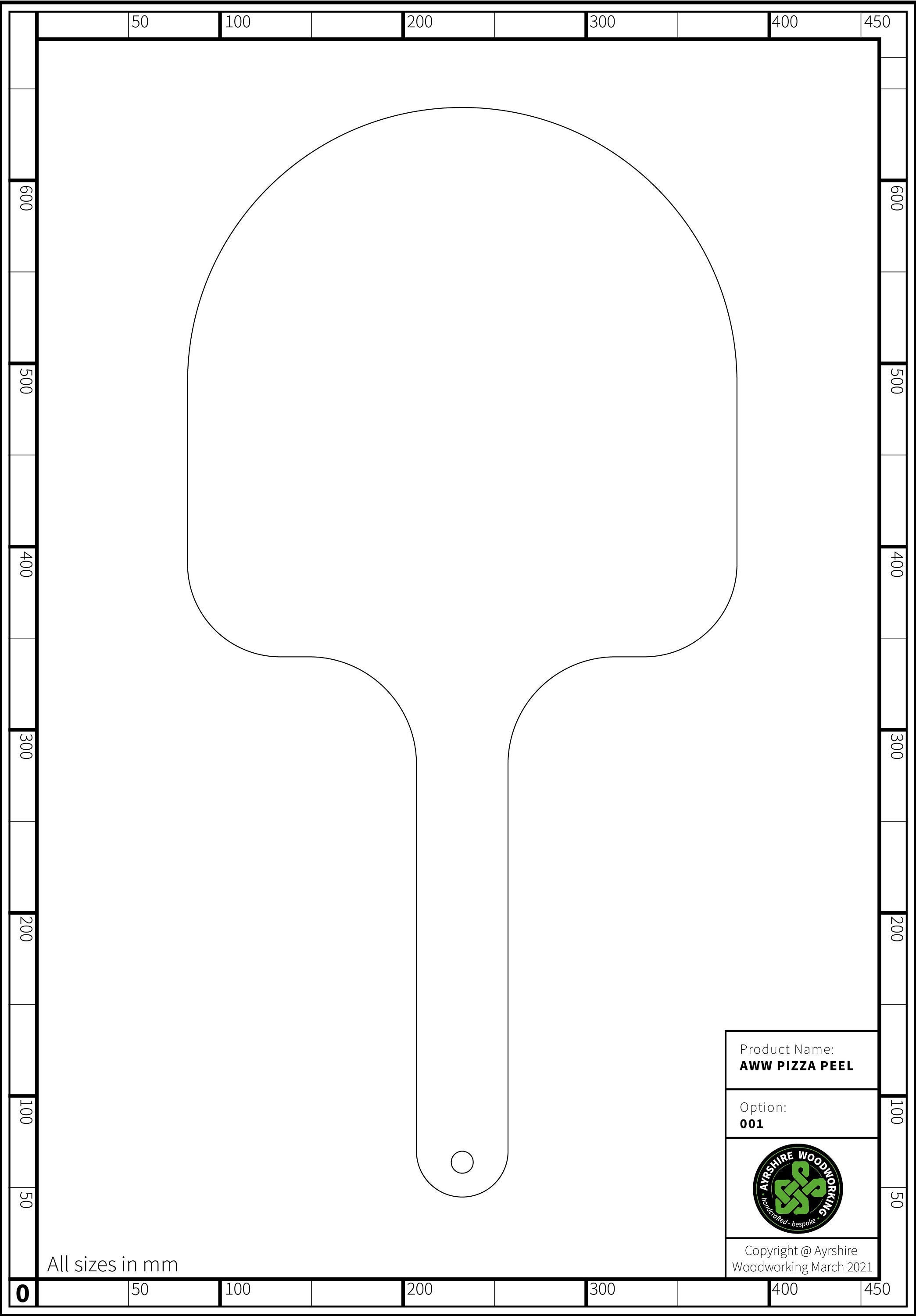 Downloadable Pizza Peel / Paddle Outlines - Pack of 10 Drawings - Etsy