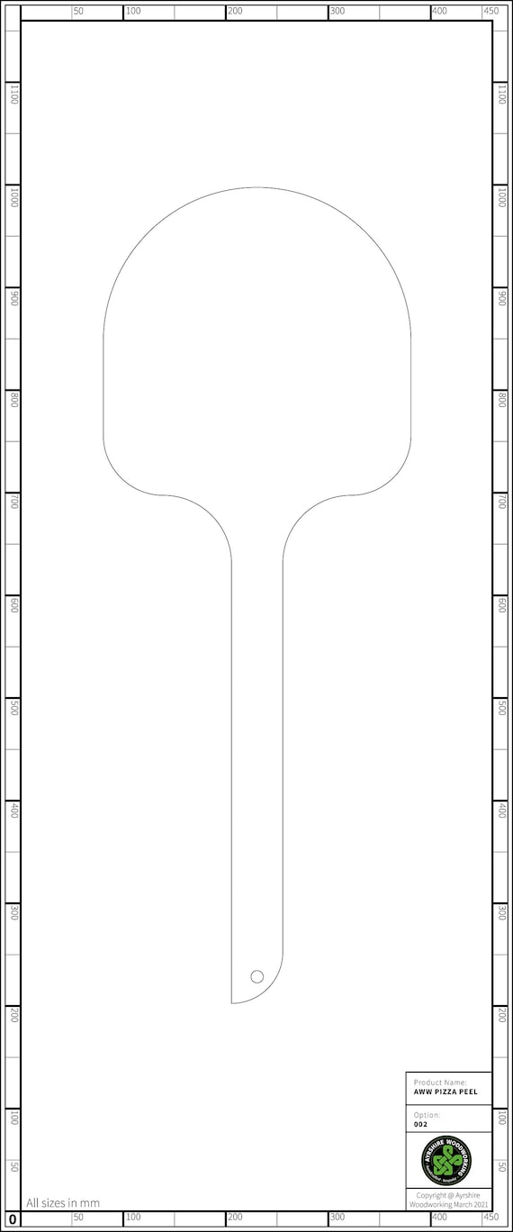 Downloadable Pizza Peel / Paddle Outlines - Pack of 10 Drawings - Etsy