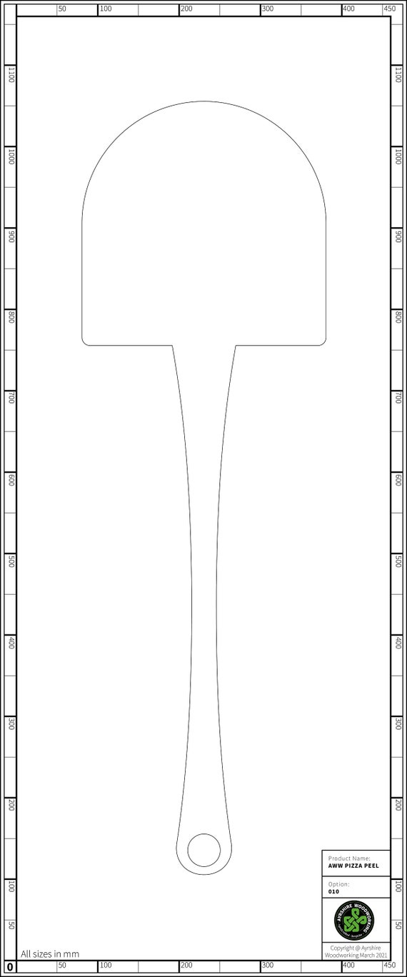 Downloadable Pizza Peel / Paddle Outlines - Pack of 10 Drawings - Etsy