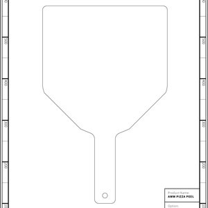 Downloadable Pizza Peel / Paddle Outlines Pack of 10 drawings image 6