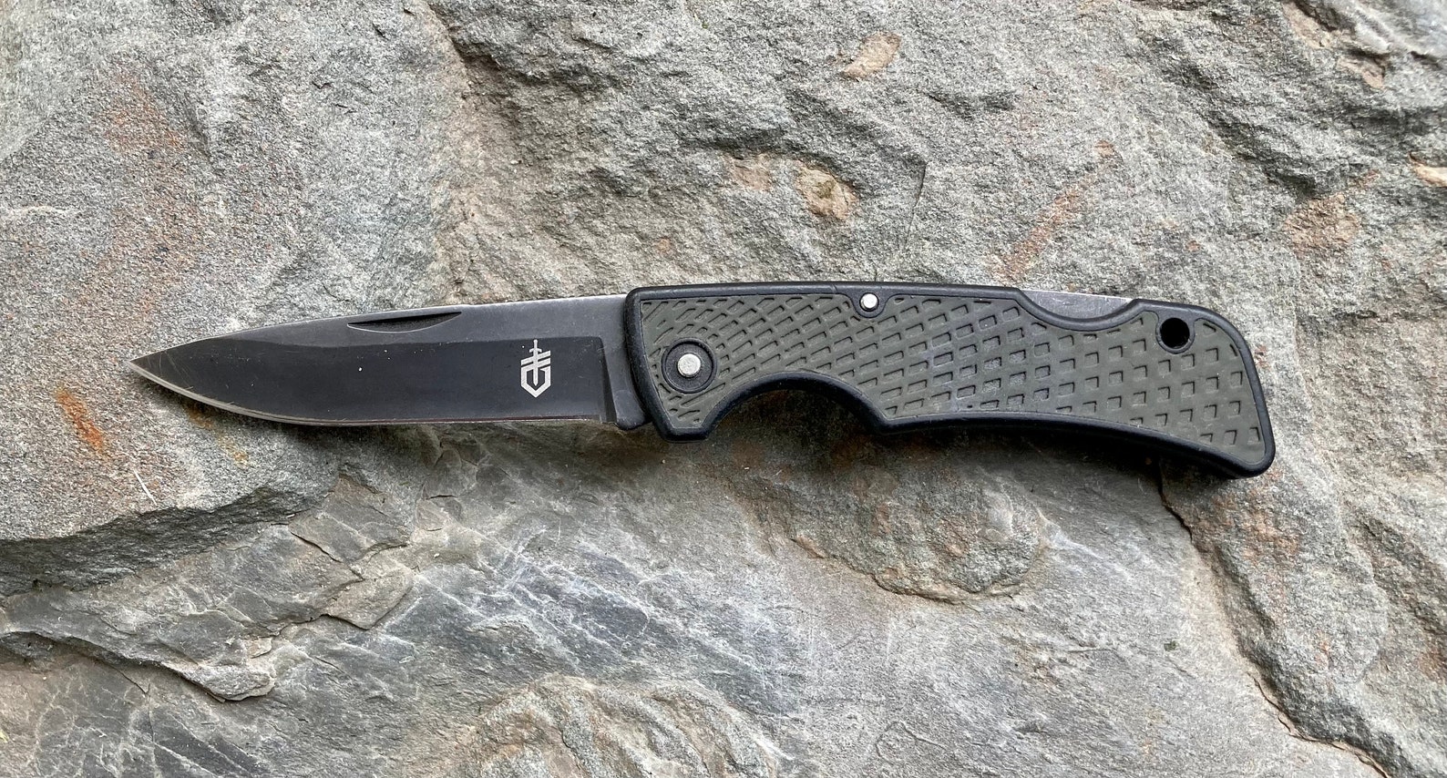 Gerber US1 Folding Pocket Knife Black Plain Edge Lockback Gray Etsy