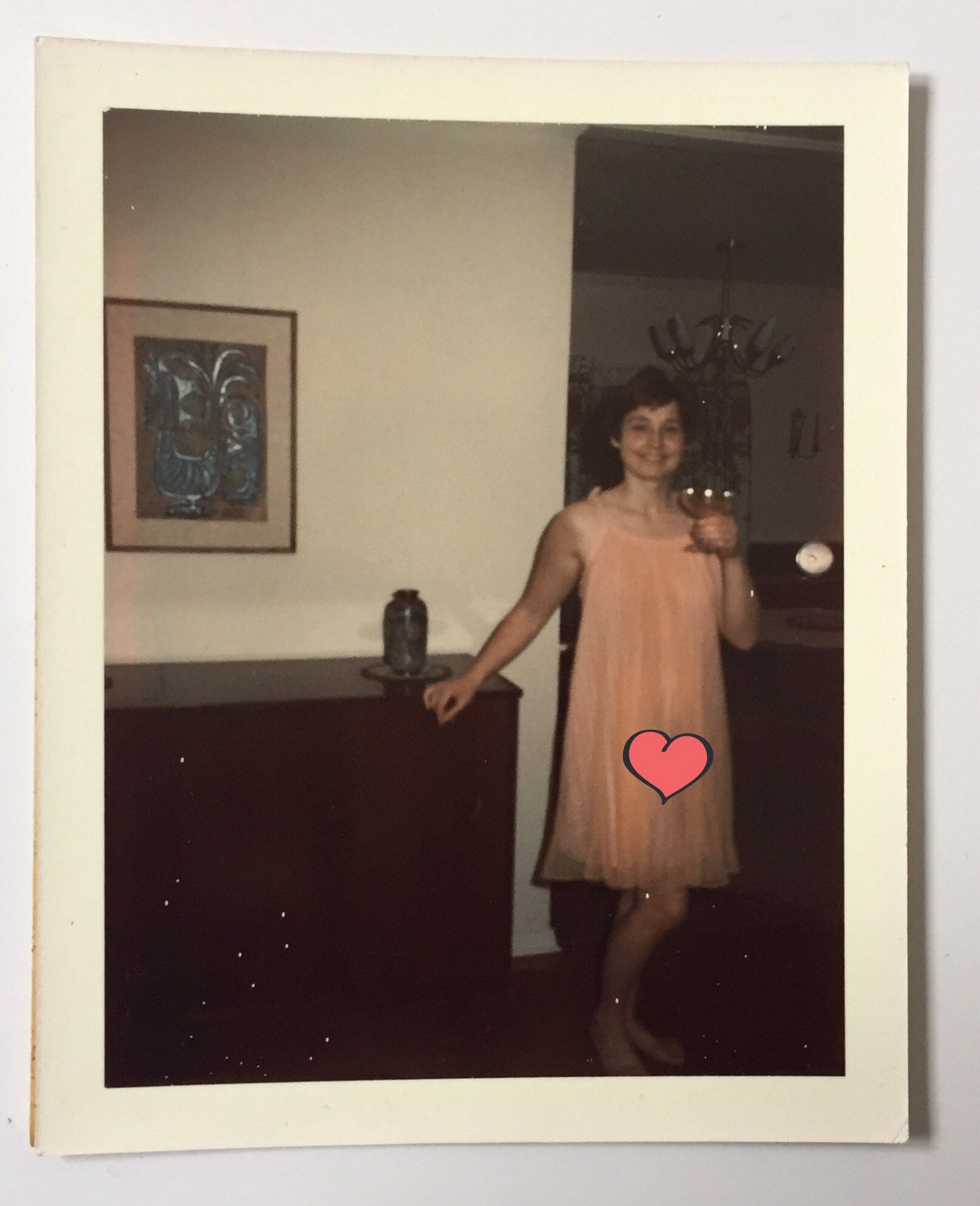 Vintage 1960-69 Color Polaroid of a Beautiful Nude Mature