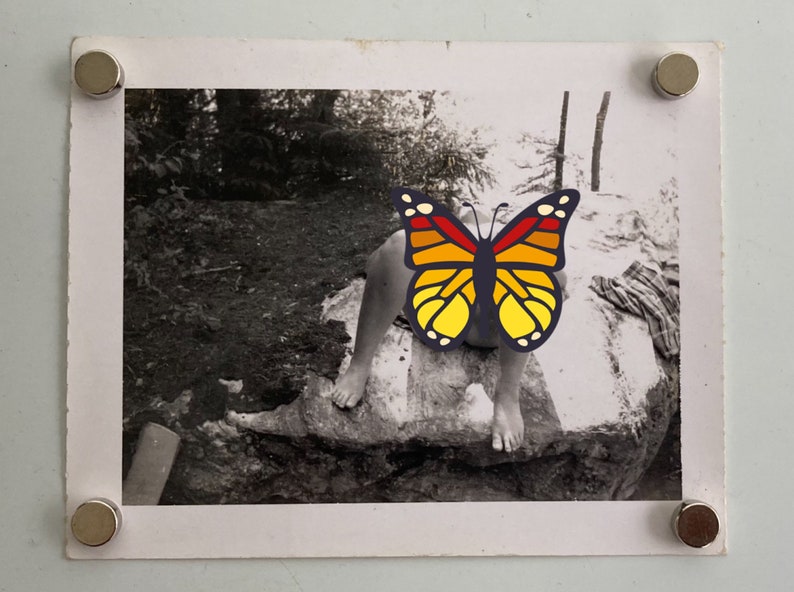 Vintage 1960s Mature NUDE Polaroid Photograph of a Woman Laying on