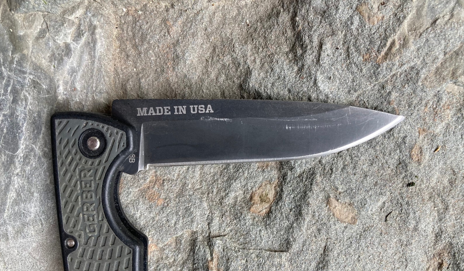 Gerber US1 Folding Pocket Knife Black Plain Edge Lockback Gray Etsy