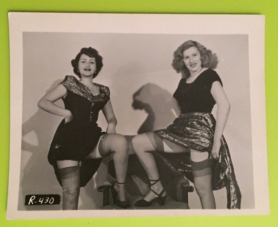 Vintage 1940 50 S Mature Photograph Of A Two Upskirt Etsy