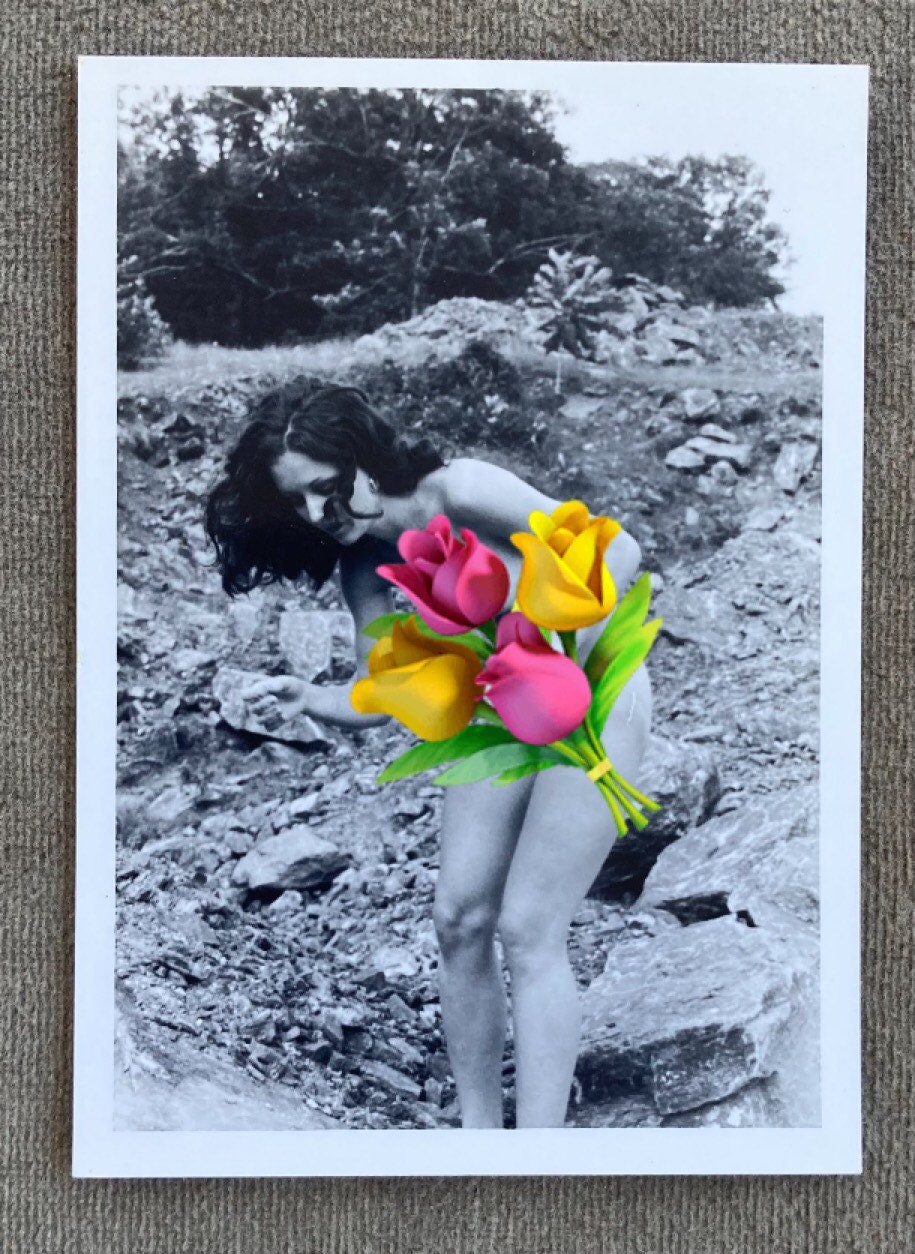 Vintage C1960 Mature NUDE Photograph of a Stunning Naturist With Dark ...