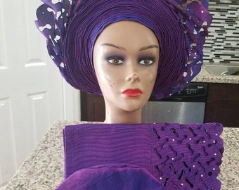 Africa party, Gold Nigeria Gele headtie hat, Aso-Oke Fabric,gele,Headwrap,Ready-to-Wear Gele,Autogele, Ready Made Gele,Nigerian Wedding,