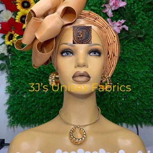 Nigeria  Turban headwrap ,  ready to wear turns| Tulle turban| prettied gele| Autogele gele| big turban|Black Auto gele | women hat|
