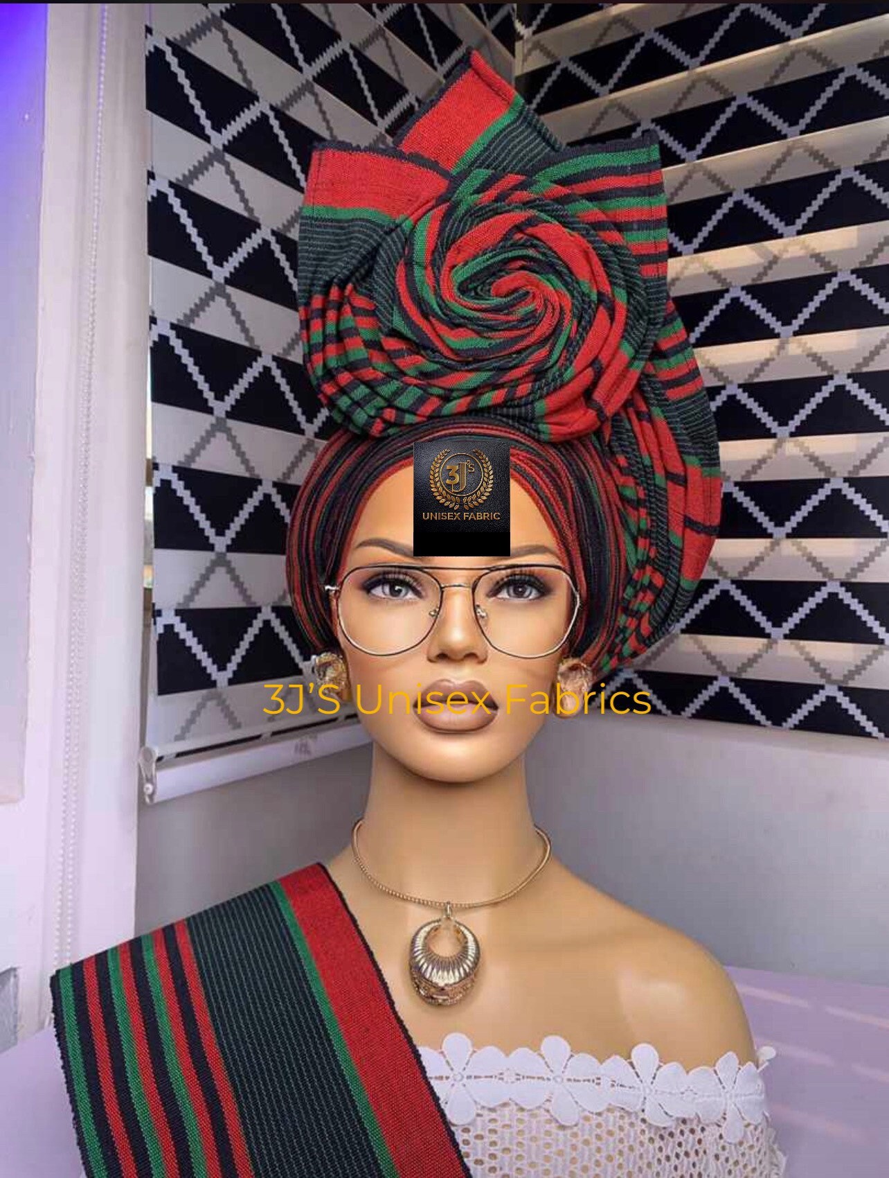 Aso Oke Auto Gele and Shoulder - Etsy