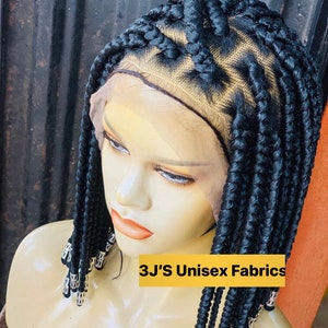 Cornrow braided wig, African Frontal braided wig| women’s Lace  Wig| Bob wig |Glueless wig| Custom Handmade wig