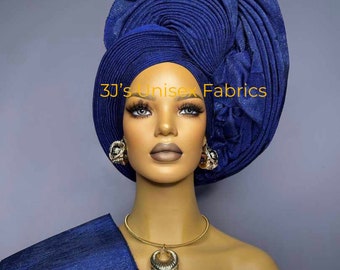 Detailed aso oke auto gele and shoulder, Autogele, Gele ready to wear, Pre tied gele, Gele for Women, Nigeria gele