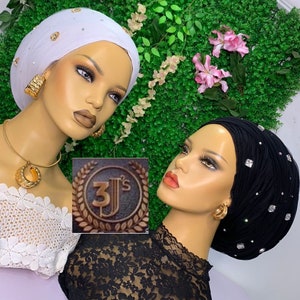 Automated Tulle headwrap ,  ready to wear turns| Tulle turban| prettied gele| Autogele gele