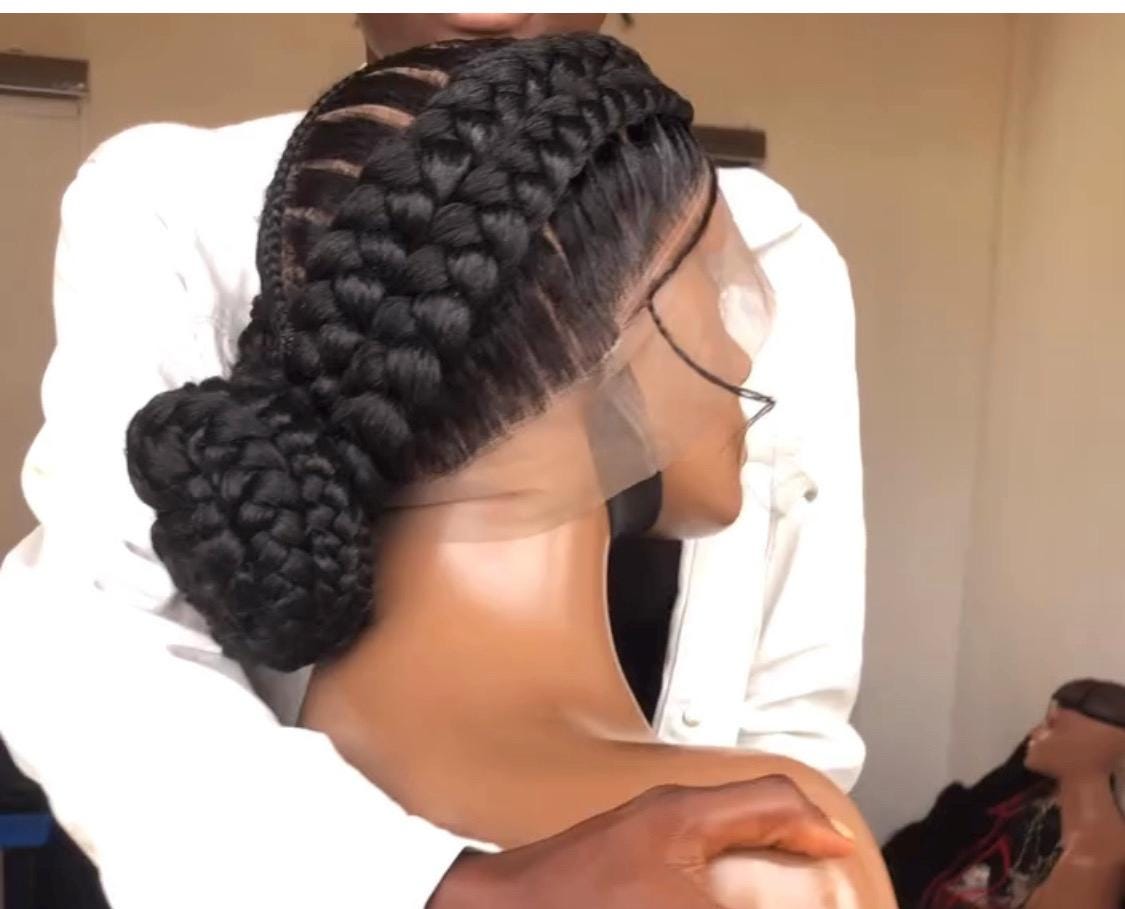 Cornrow Braided Wig, African Frontal Braided Wig| Women’s Lace Wig - Etsy