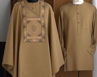 Akande  Men  3pcs Agbada | body suit | African Kaftan | Nigeria party outfit | Men wedding outfit| Party dress