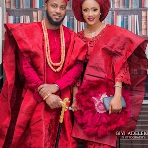 Complete African traditional aso oke
