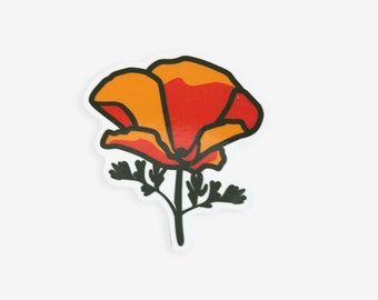 California Poppy Sticker