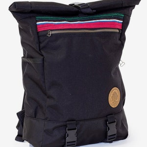 Sycamore Roll Top Backpack - Black