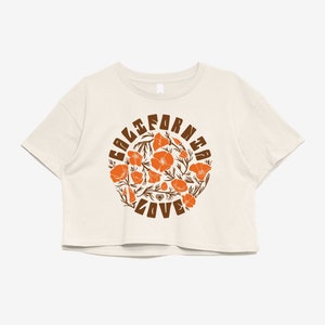 California Poppy Love Crop Tee