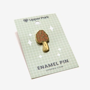 Morel Mushroom Enamel Pin