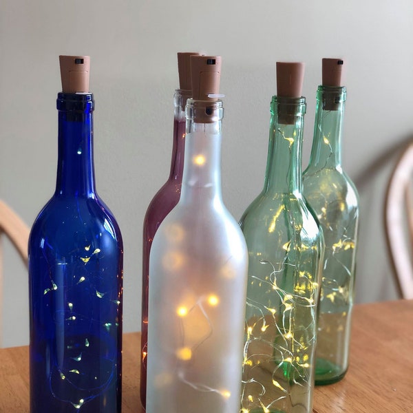 Lighted wine bottle / wine bottle lamp / Firefly lights