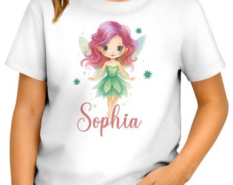 Children's girls' T-shirt with name personalized print fairy print shirt gift idea fairytale character illustration SpecialMe®