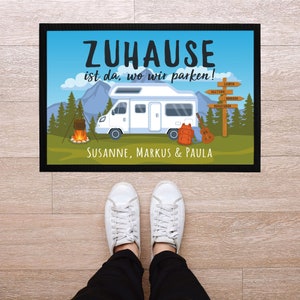 Fußmatte mit Namen Zuhause ist da wo wir parken personalisiert Geschenk für Wohnmobilbesitzer Familie SpecialMe® Bild 4