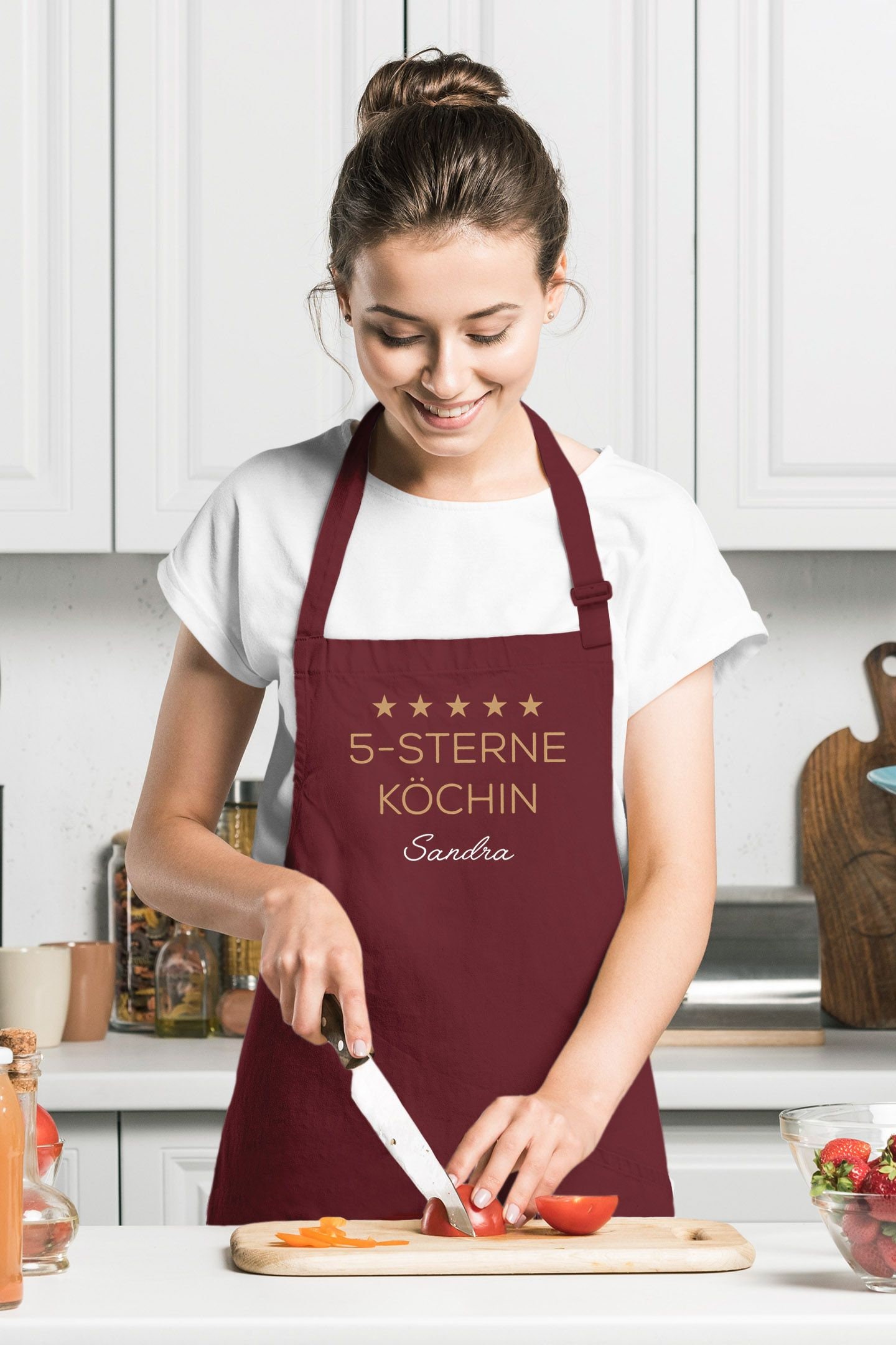 Kochschürze Küchenschürze Damen Meisterköchin personalisierte Schürze für Frauen mit Namen Baumwolle SpecialMe®